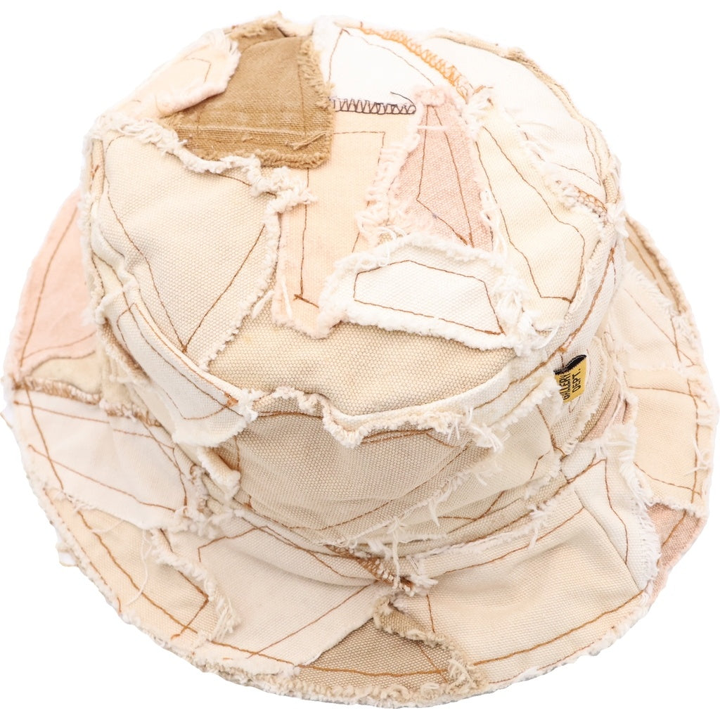 GALLERY DEPT.(ギャラリーデプト) 23SS RECYCLED RODMAN BUCKET HAT リサイクルド ロッドマン パッチワーク バケットハット 帽子 ブラウン/ベージュ RCBH-9159 レディース