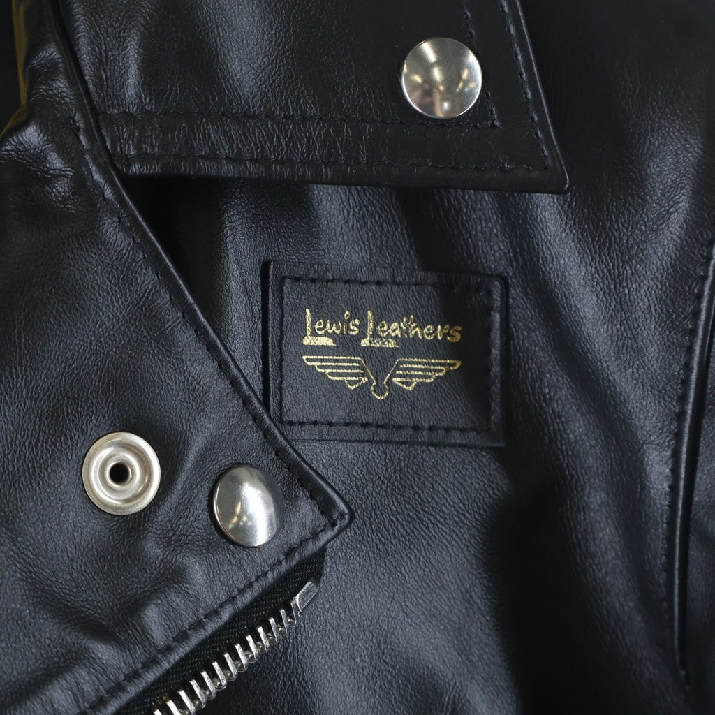 MONCLER GENIUS(モンクレール ジーニアス) 21AW ×LEWIS LEATHERS DWAYNE CYCLONE ルイスレザー サイクロン ホースハイド ダブルライダース レザージャケット ブラック G209U1A00022