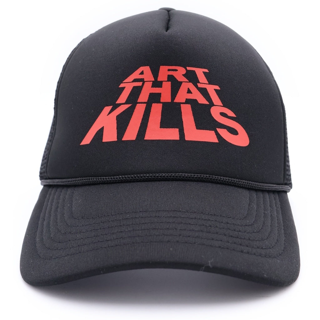 GALLERY DEPT.(ギャラリーデプト) ART THAT KILLS TRUCKER HAT アート ザット キルズ メッシュ トラッカーキャップ 帽子 ブラック