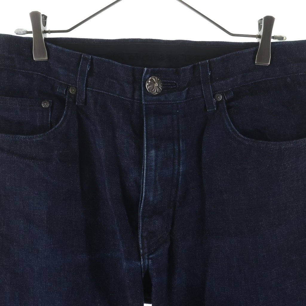 CHROME HEARTS(クロムハーツ) DNM PANTS CRS BTN INDIGO クロスボールボタン スクロールラベル ボタンフライデニムパンツ インディゴ