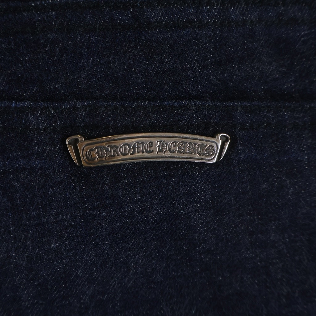 CHROME HEARTS(クロムハーツ) DNM PANTS CRS BTN INDIGO クロスボールボタン スクロールラベル ボタンフライデニムパンツ インディゴ