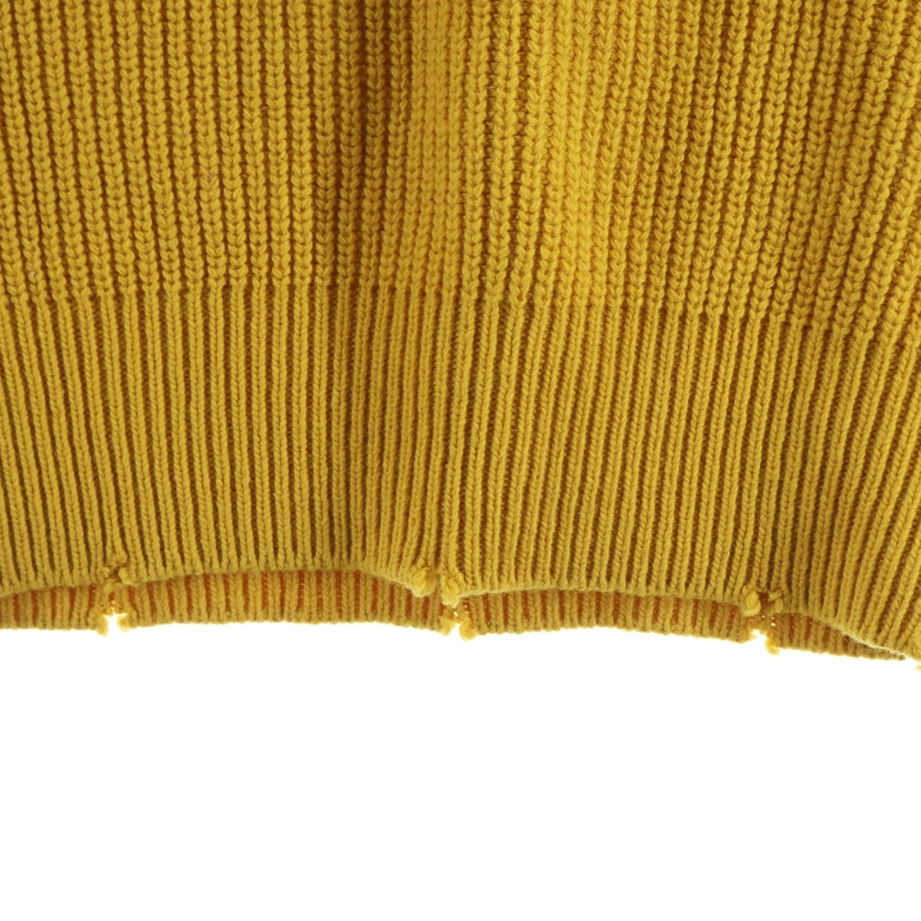 MSGM(エムエスジーエム) ウール混 長袖モックネックニットセーター イエロー 2540MM137