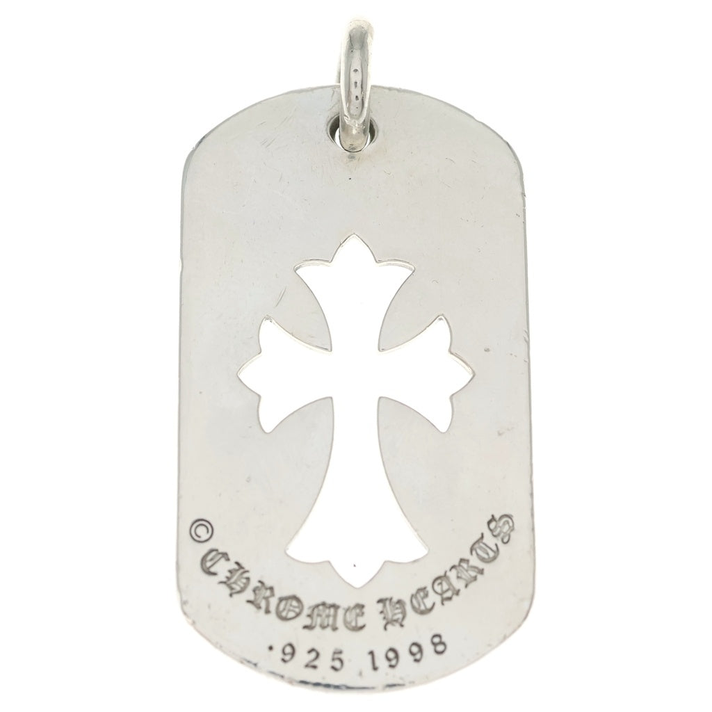 CHROME HEARTS(クロムハーツ) D TAG LRG CO CRS カットアウトクロスドッグタグ ラージ ペンダントトップ シルバー BCA239