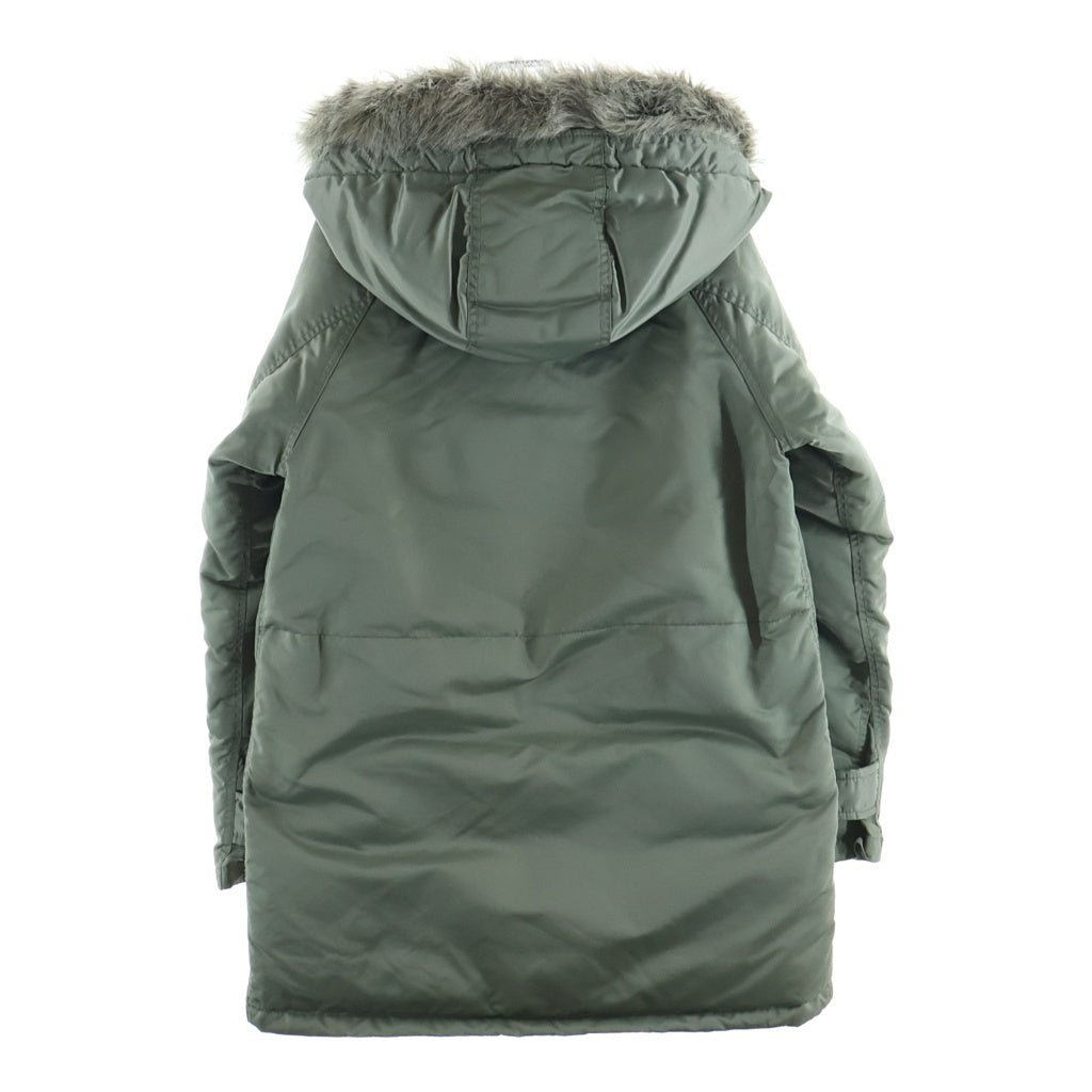 THE NORTH FACE PURPLE LABEL(ノースフェイスパープルレーベル) LONG SEROW DOWN JACKET ロングセロー ファーフーデッド ダウンジャケット カーキ ND2767N