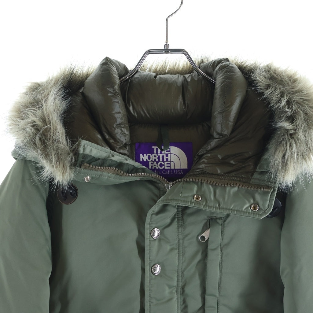THE NORTH FACE PURPLE LABEL(ノースフェイスパープルレーベル) LONG SEROW DOWN JACKET ロングセロー ファーフーデッド ダウンジャケット カーキ ND2767N