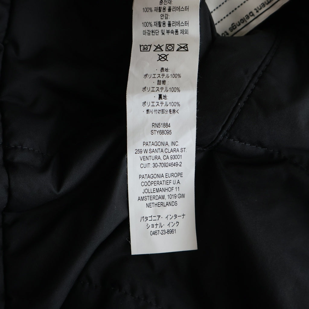 PATAGONIA(パタゴニア) 22AW BOYS REVERSIBLE READY FREDDY HOODY ボーイズ リバーシブル レディ フレディ ボア ナイロンフーデッドジャケット ブラック STY68095FA22 レディース