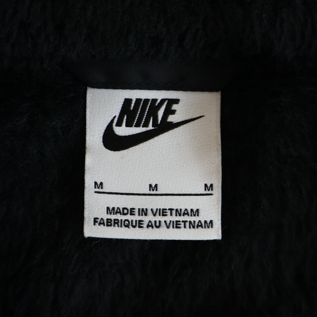 NIKE(ナイキ) 25AW ×STUSSY FULL ZIP FLEECE ステューシー ロゴ刺繍 ジップアップブルゾン フリースジャケット ブラック HQ8524-010