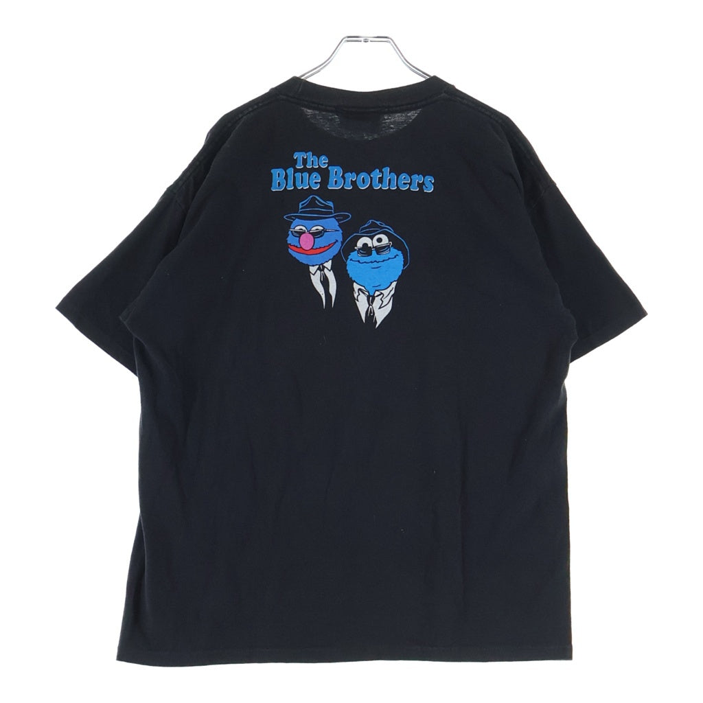 VINTAGE(ヴィンテージ) 90S VINTAGE SESAMI STREET THE BLUE BROTHER ヴィンテージ USA製 セサミストリート ブルーブラザーズ 両面プリント クルーネック 半袖Tシャツ カットソー