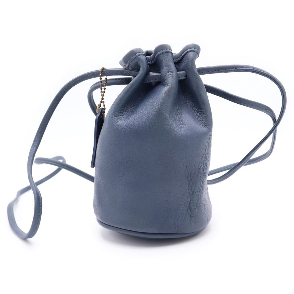 COACH(コーチ) OLD オールド ミニ レザー 巾着バッグ ブルー 4144 レディース