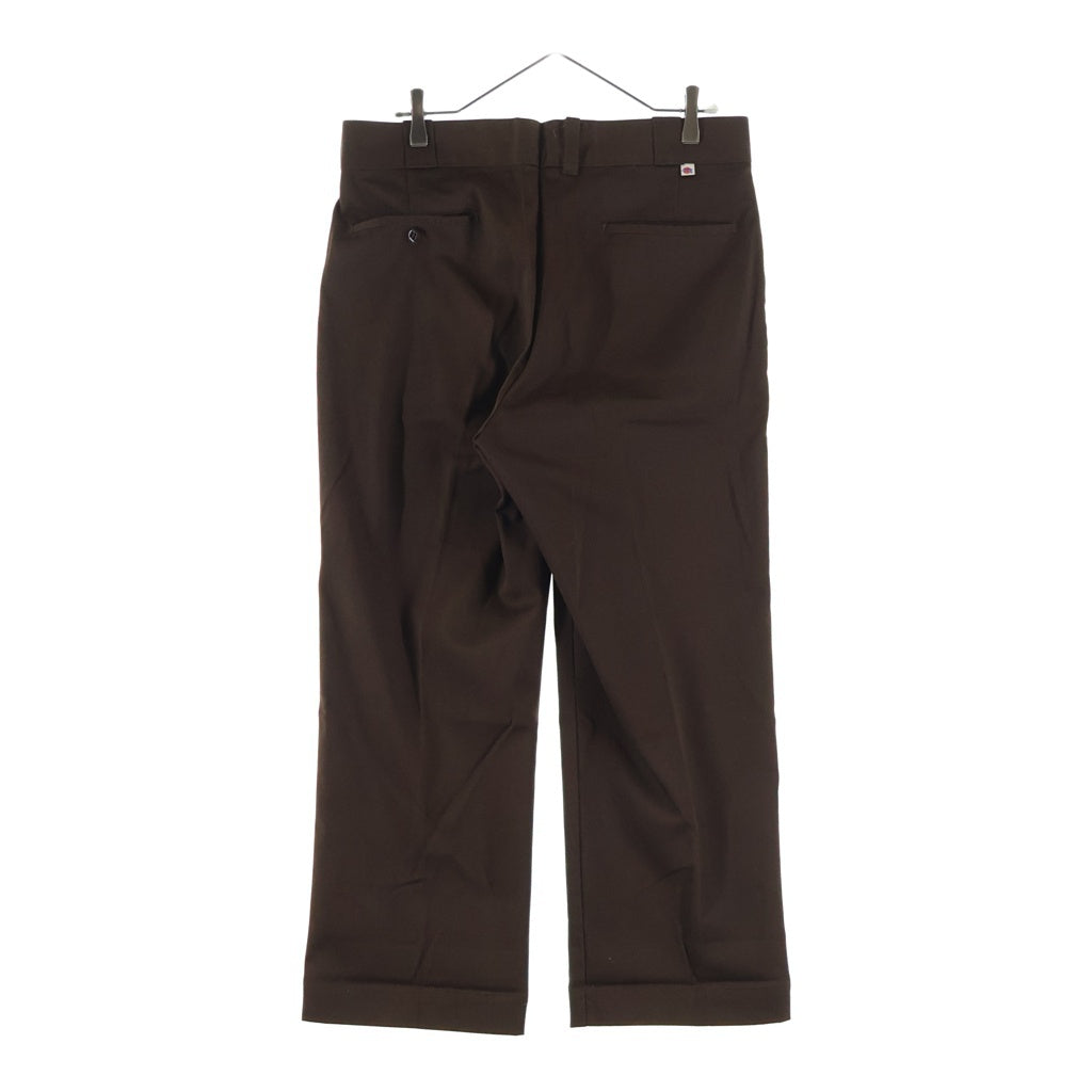 Dickies(ディッキーズ) 60-70S VINTAGE 874 USA製 ヴィンテージ プリント赤 チビタグ 棒TALON ジップフライ ワークパンツ ブラウン