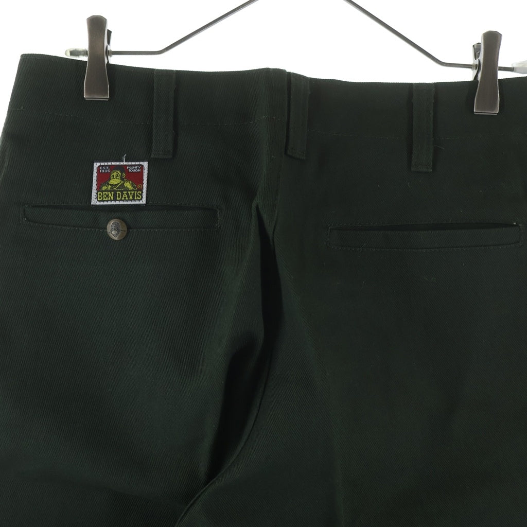 BEN DAVIS(ベンデイビス) 90S VINTAGE ヴィンテージ USA製 コットンポリ フリスコパンツ グリーン