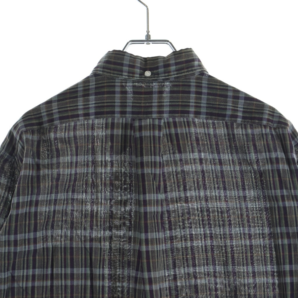 VINTAGE(ヴィンテージ) 50-60S VINTAGE BUD BERMA ヴィンテージ バドベルマ USA製 ボタンダウン チェック長袖シャツ カーキ