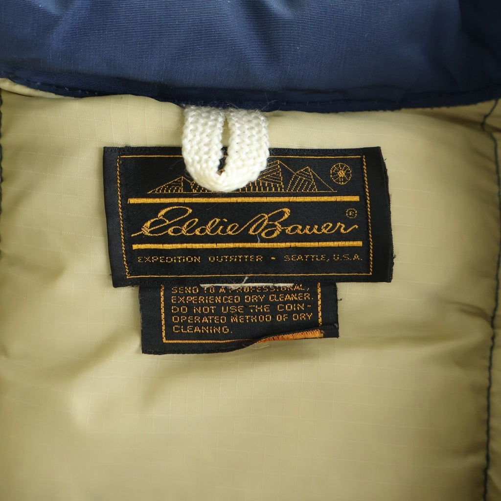 Eddie Bauer(エディバウワー) 80S VINTAGE KARAKORAM USA製 黒タグ カラコラム フーデッドダウンジャケット ブルー