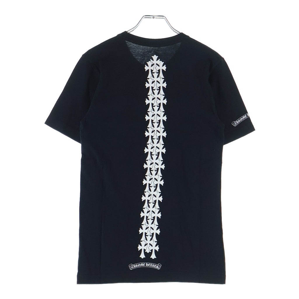 CHROME HEARTS(クロムハーツ) Cemetery Cross Tire Track Tee バックセメタリークロス タイヤトラック プリントTシャツ 半袖カットソー ブラック