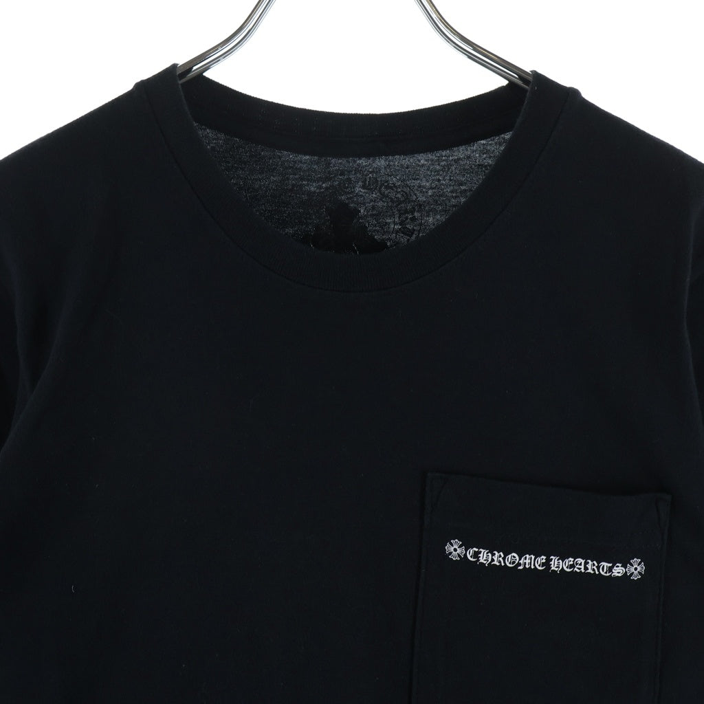 CHROME HEARTS(クロムハーツ) Cemetery Cross Tire Track Tee バックセメタリークロス タイヤトラック プリントTシャツ 半袖カットソー ブラック