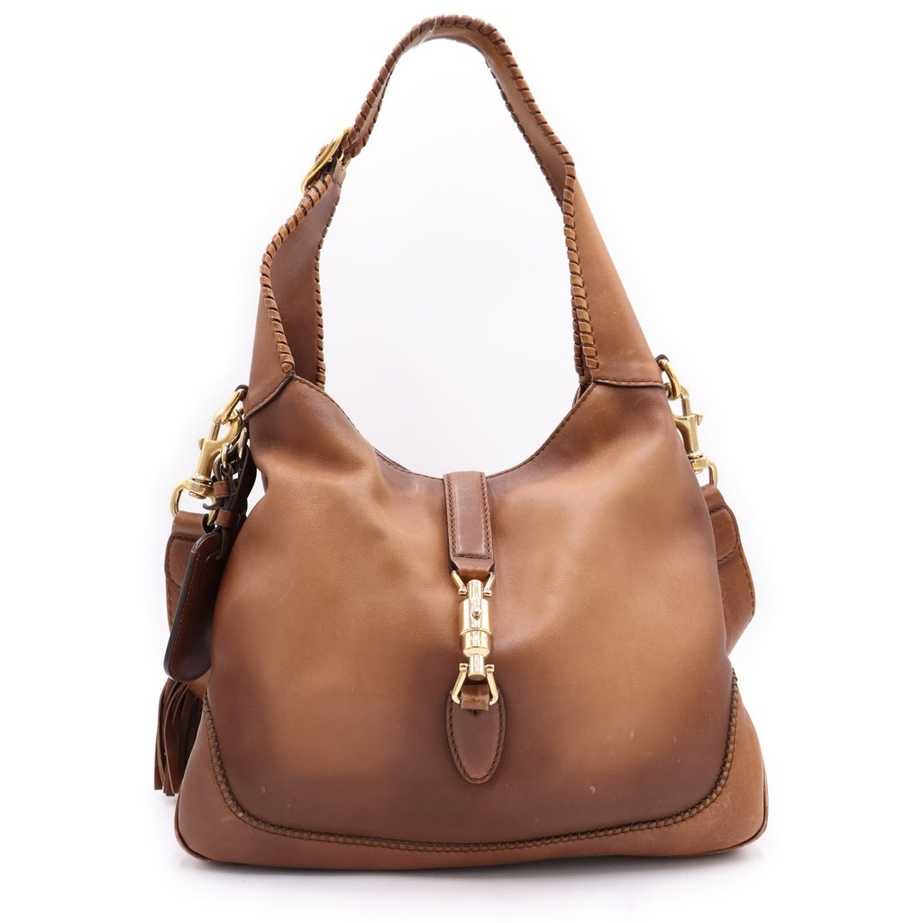 GUCCI(グッチ) Firenze 1921 フィレンツェ 1921 ニュージャッキー レザー 2WAY ショルダー ハンドバッグ ブラウン 273801 レディース