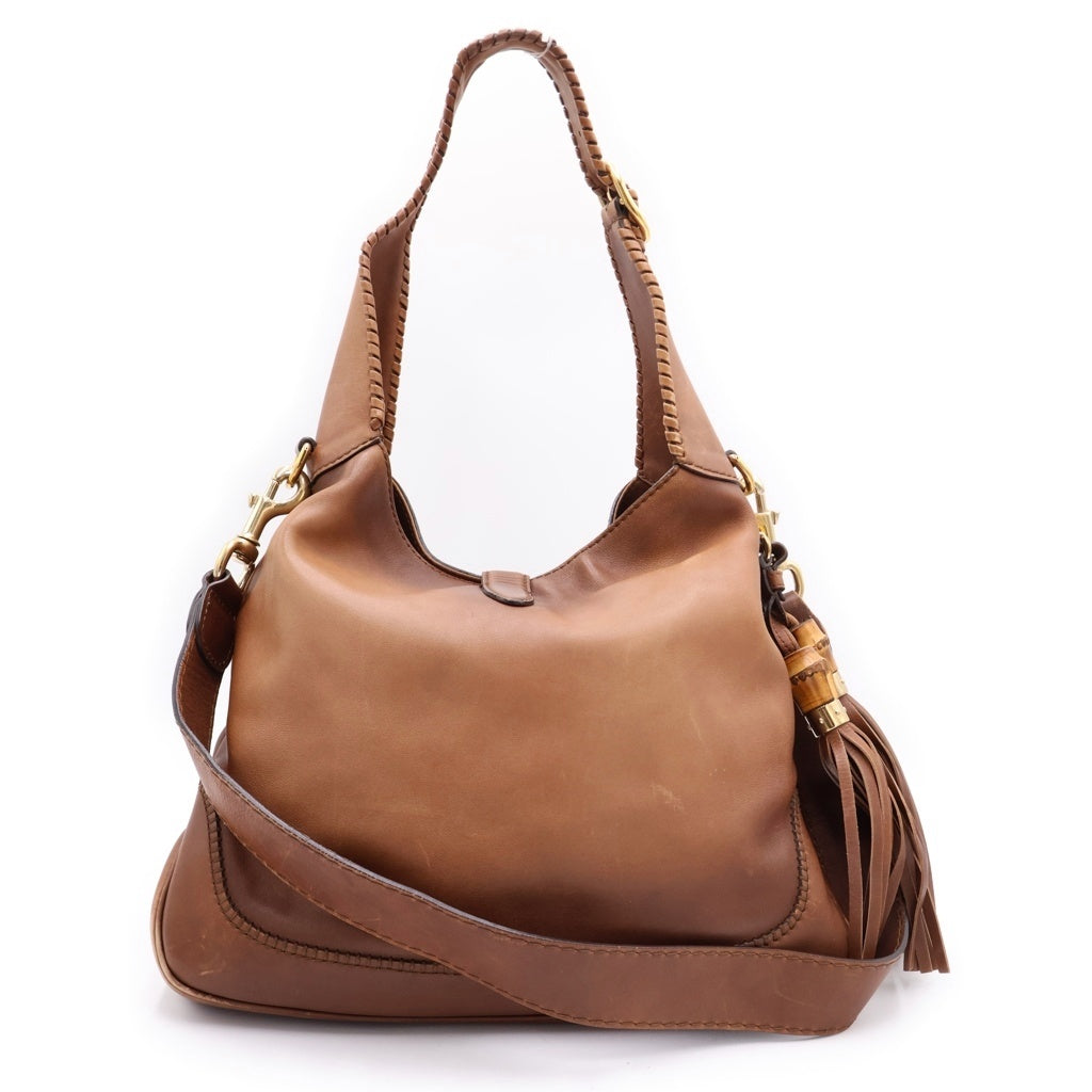 GUCCI(グッチ) Firenze 1921 フィレンツェ 1921 ニュージャッキー レザー 2WAY ショルダー ハンドバッグ ブラウン 273801 レディース