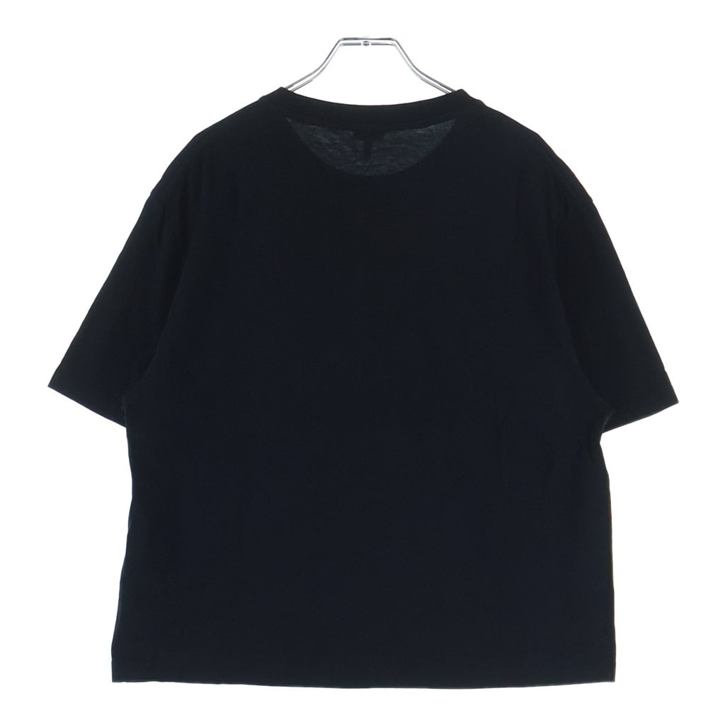 LOEWE(ロエベ) フロントアナグラムワッペン クルーネック半袖Tシャツ カットソー ブラック H526Y22XAT