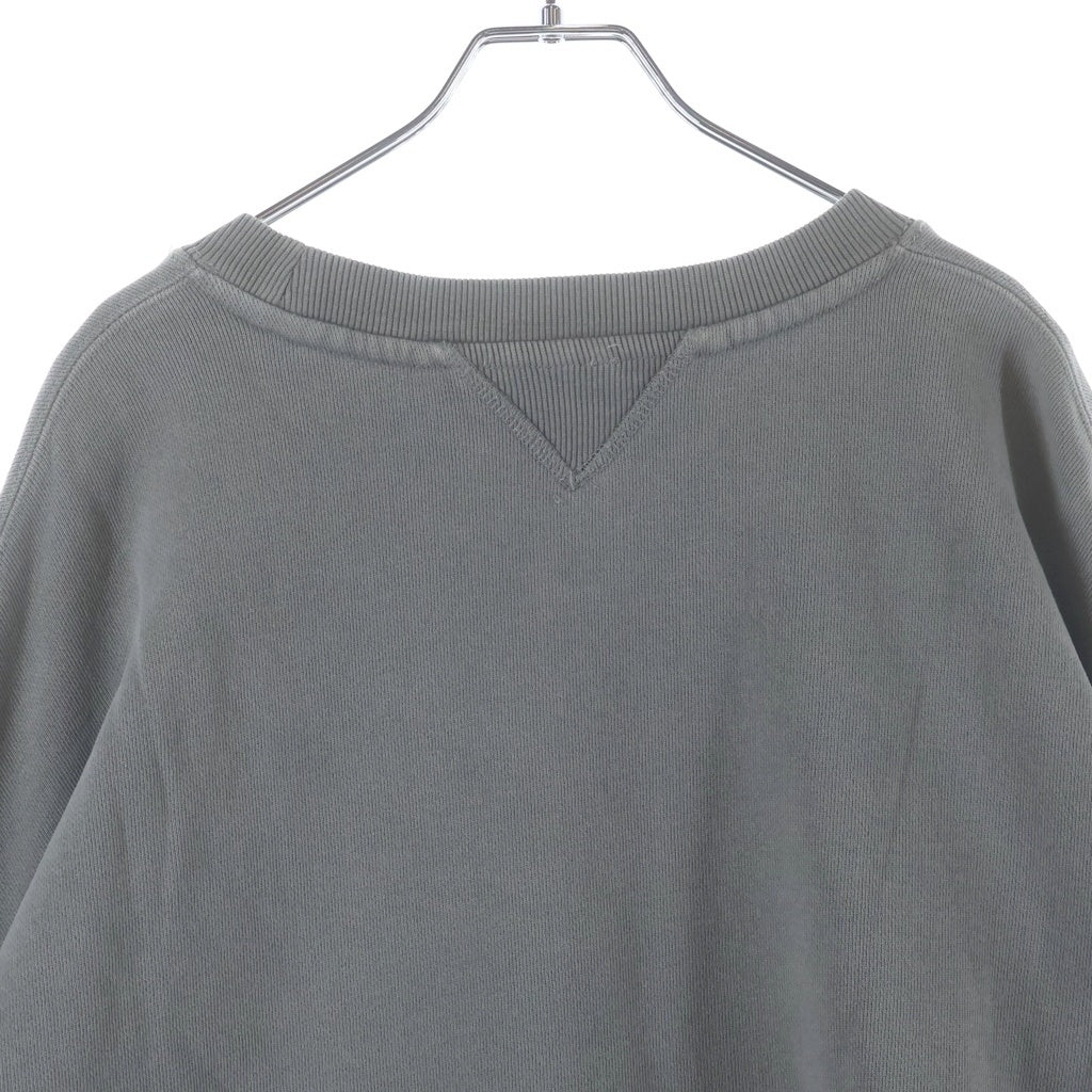 entire studios(エンタイア スタジオ) BOX CREW WASH ボックス ウォッシュ クロップド クルーネックスウェットシャツ トレーナー グレー ES2126 PO083