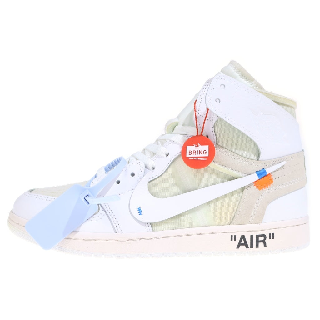 NIKE(ナイキ) ×OFF-WHITE AIR JORDAN 1 RETRO HIGH NRG EU限定 オフホワイト エアジョーダン1 レトロ ハイカットスニーカー ホワイト US10/28cm AQ0818-100