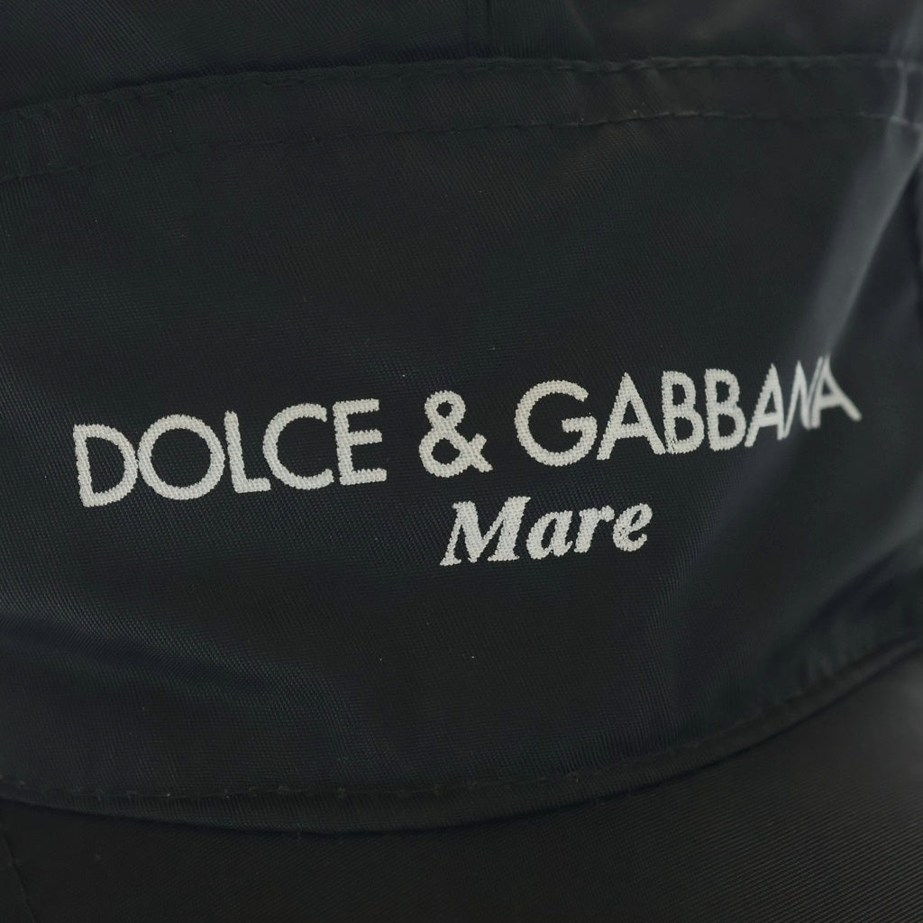 DOLCE & GABBANA(ドルチェアンドガッバーナ) 90S VINTAGE MARE LOGO NYLON CAP ヴィンテージ ロゴプリント ナイロンキャップ 帽子 ブラック