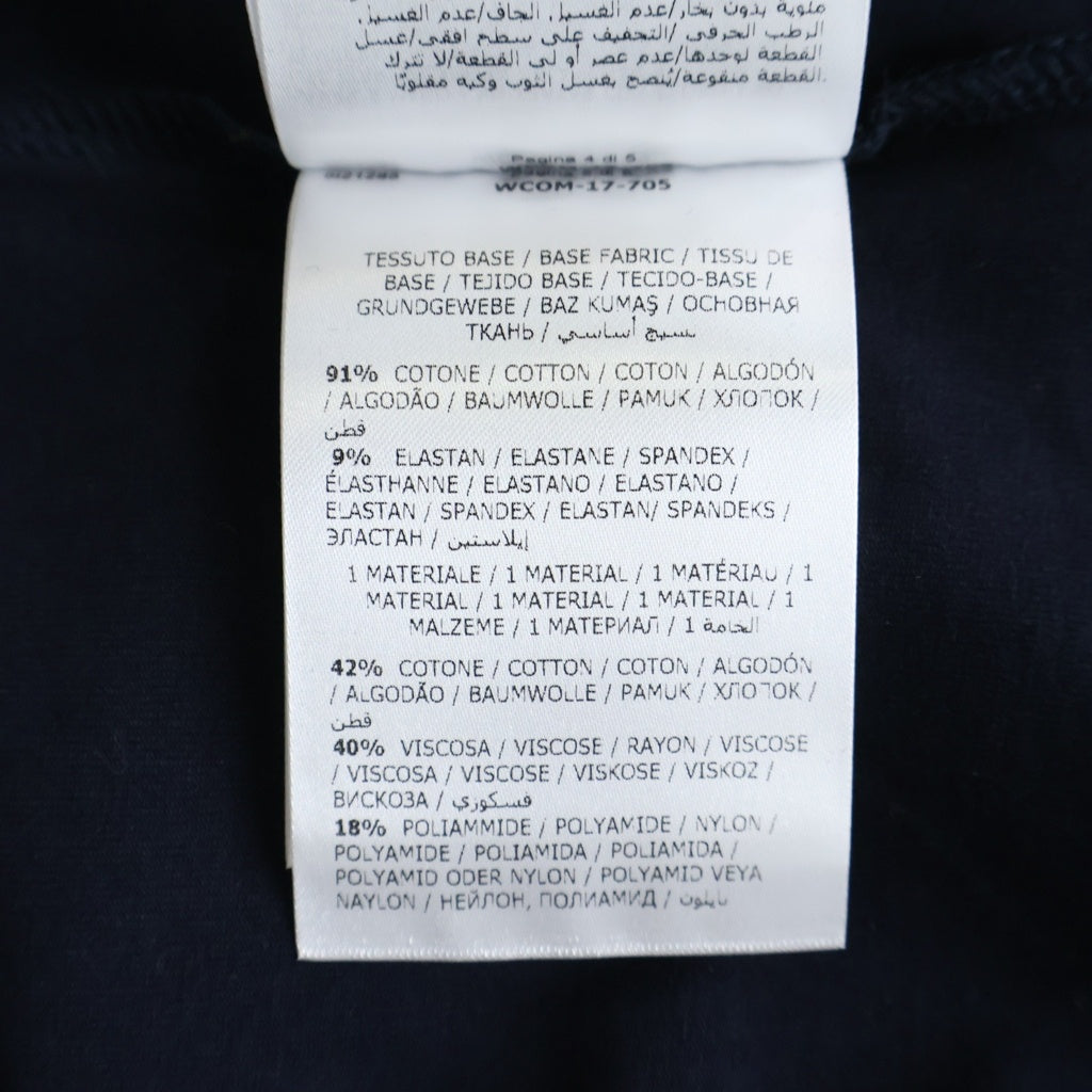 MONCLER(モンクレール) 18SS MAGLIA T-SHIRT 袖ロゴワッペン刺繍 フリル 半袖Tシャツ クルーネックカットソー レディース キッズ ネイビー D19548066705 8790A