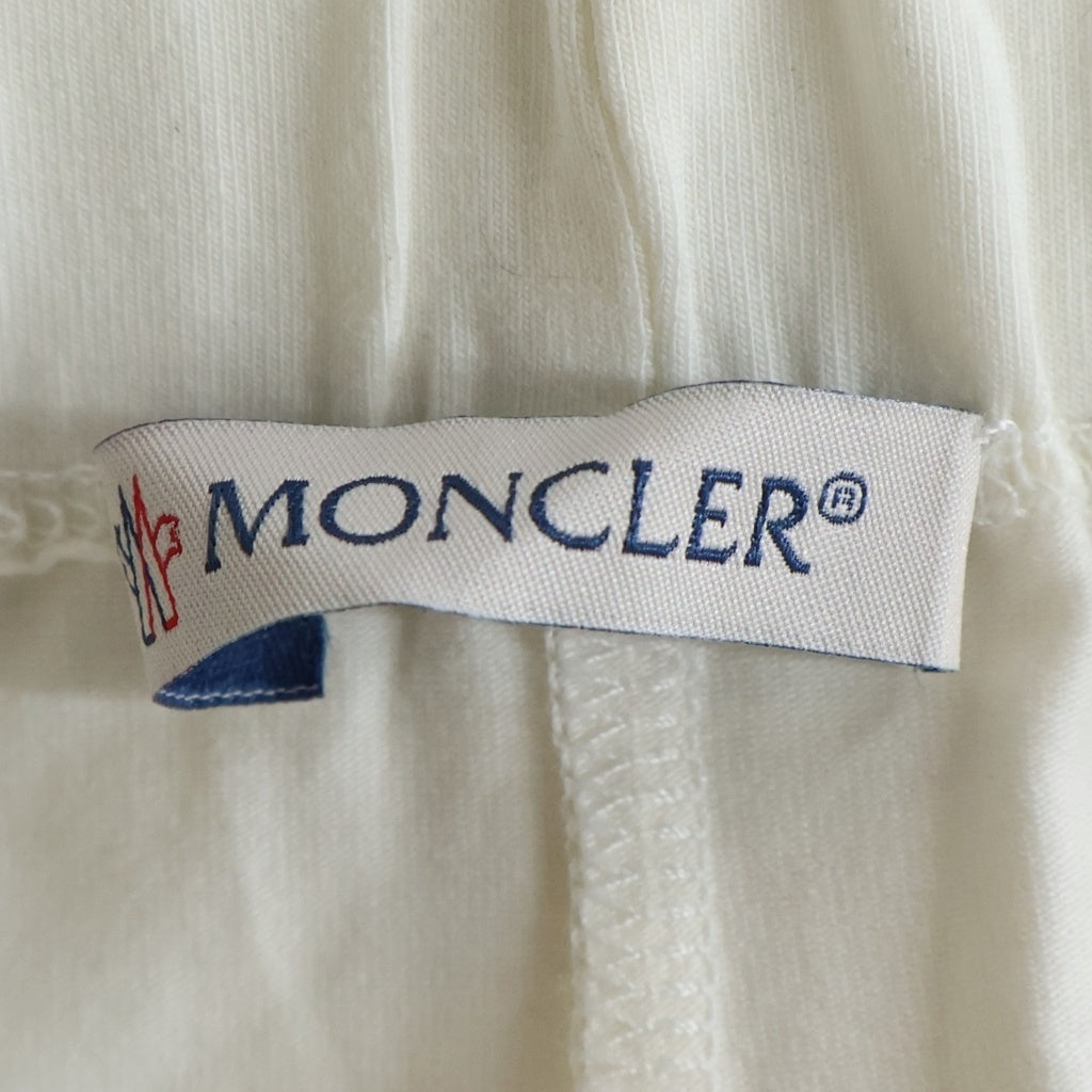 MONCLER(モンクレール) 18SS ENFANT PANTALONE CORTO リボン付き サイドロゴワッペン刺繍 ショートパンツ キッズ ホワイト D19548757505 8790A