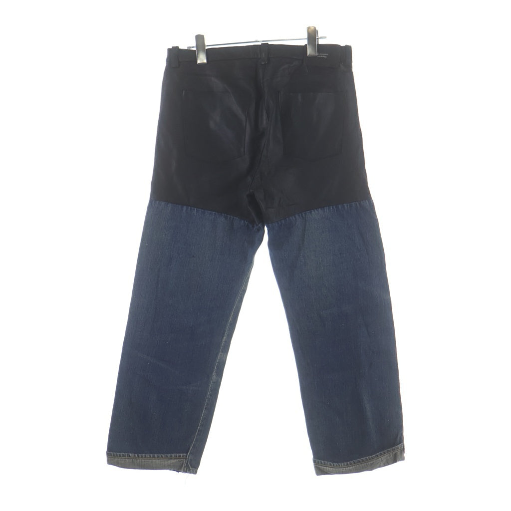 UNDERCOVER(アンダーカバー) 11AW ミラー期 レザードッキング マルチポケット ジップアップ ストレート デニムパンツ インディゴ H4513-1