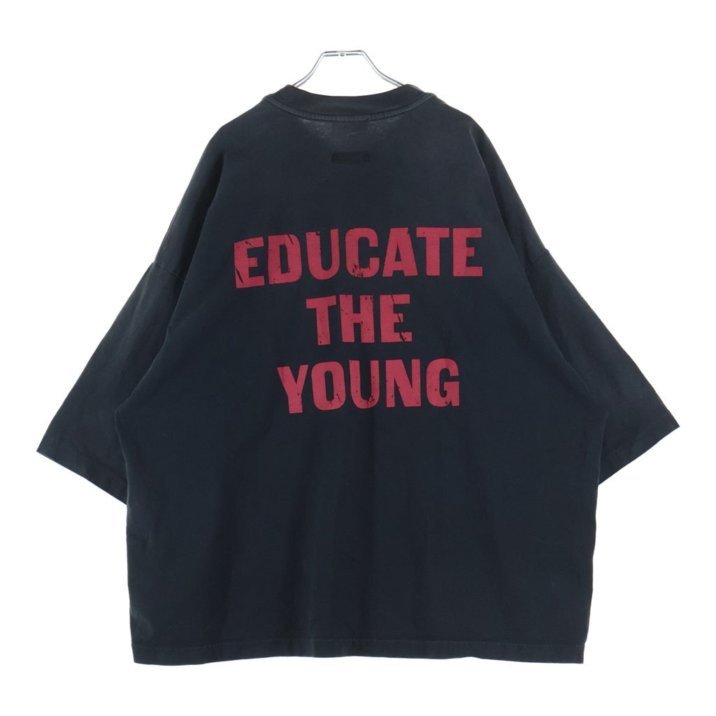 FEAR OF GOD(フィアオブゴッド) 25AW RELAXED EDUCATE TEE エト 両面プリントTシャツ 半袖クルーネックカットソー ブラック FG25FW10-10304HWJ-001