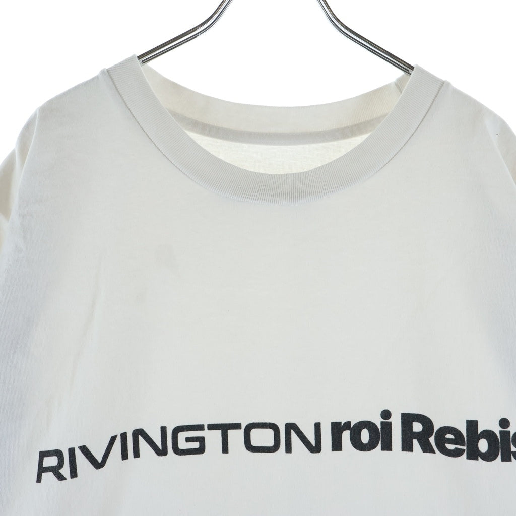 RRR123 RIVINGTON roi Rebis(リヴィントンロイレビス) METANOIA USO CVA TEE メタノイア ウソ シーブイエー ロゴデザインTシャツ 半袖クルーネックカットソー ホワイト