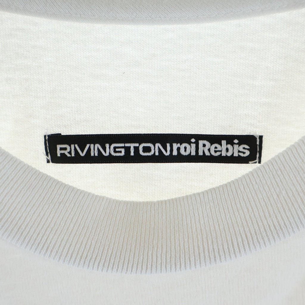 RRR123 RIVINGTON roi Rebis(リヴィントンロイレビス) METANOIA USO CVA TEE メタノイア ウソ シーブイエー ロゴデザインTシャツ 半袖クルーネックカットソー ホワイト