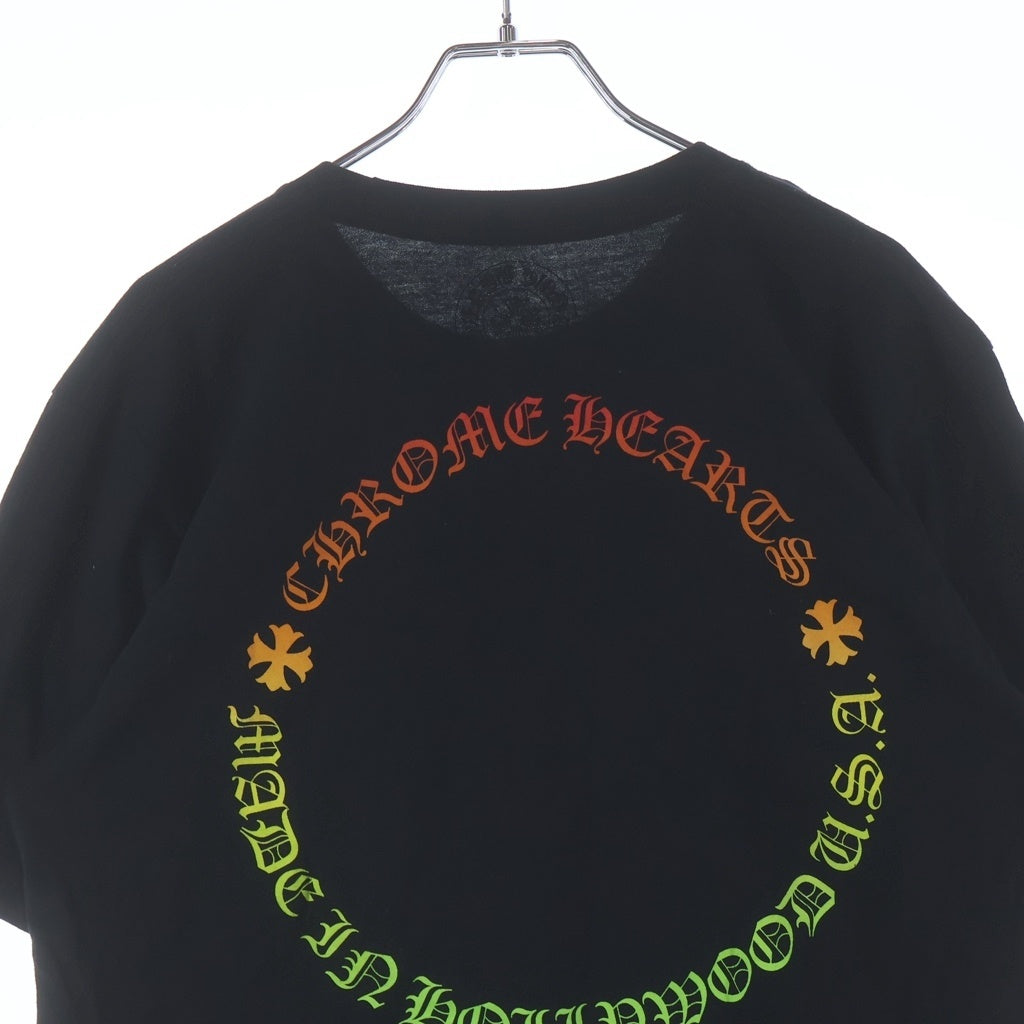 CHROME HEARTS(クロムハーツ) BACK GRAD CIRCLE LOGO S/S TEE バックグラデーション サークルロゴ クルーネック半袖Tシャツ カットソー ブラック