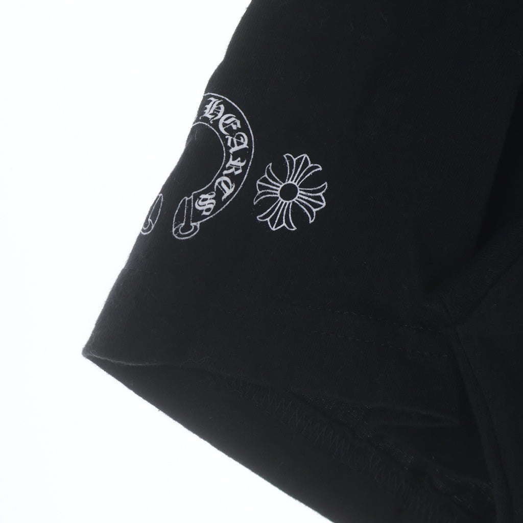 CHROME HEARTS(クロムハーツ) BACK GRAD CIRCLE LOGO S/S TEE バックグラデーション サークルロゴ クルーネック半袖Tシャツ カットソー ブラック