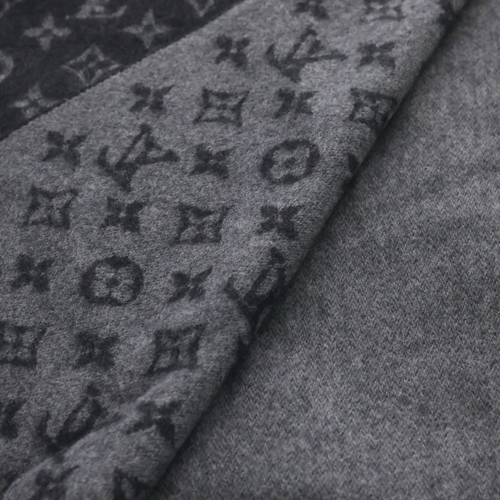LOUIS VUITTON(ルイヴィトン) エシャルプ モノグラム グラディエント フリンジマフラー ストール ブラック M71607