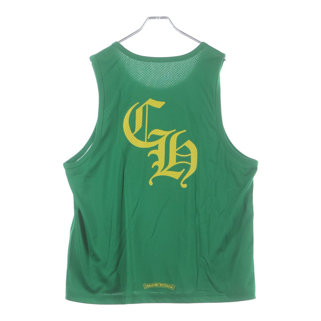 CHROME HEARTS(クロムハーツ) MESH WARM UP JERSEY メッシュウォームアップジャージー CHロゴプリント タンクトップ グリーン/ホワイト
