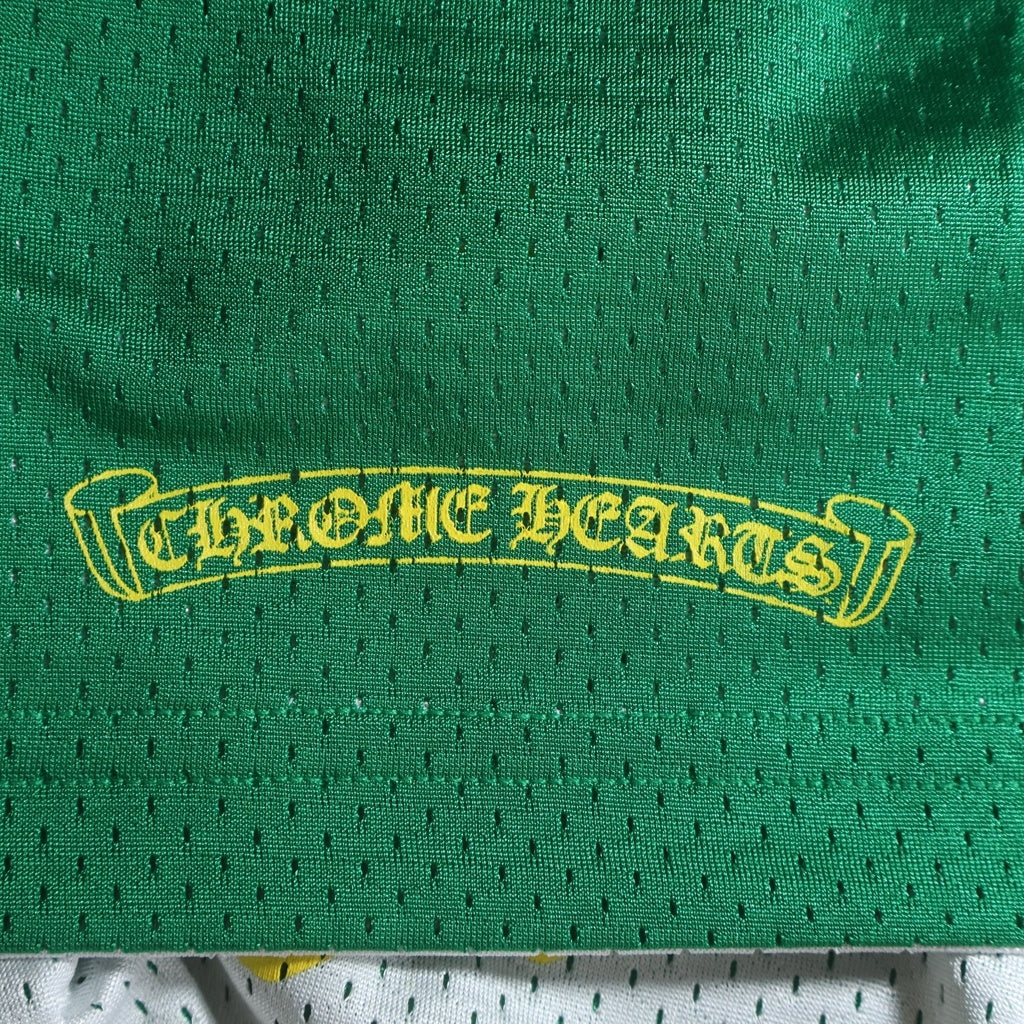 CHROME HEARTS(クロムハーツ) MESH WARM UP JERSEY メッシュウォームアップジャージー CHロゴプリント タンクトップ グリーン/ホワイト