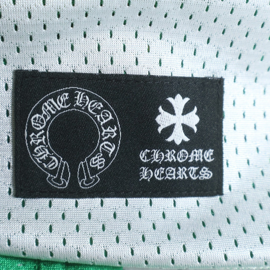 CHROME HEARTS(クロムハーツ) MESH WARM UP JERSEY メッシュウォームアップジャージー CHロゴプリント タンクトップ グリーン/ホワイト