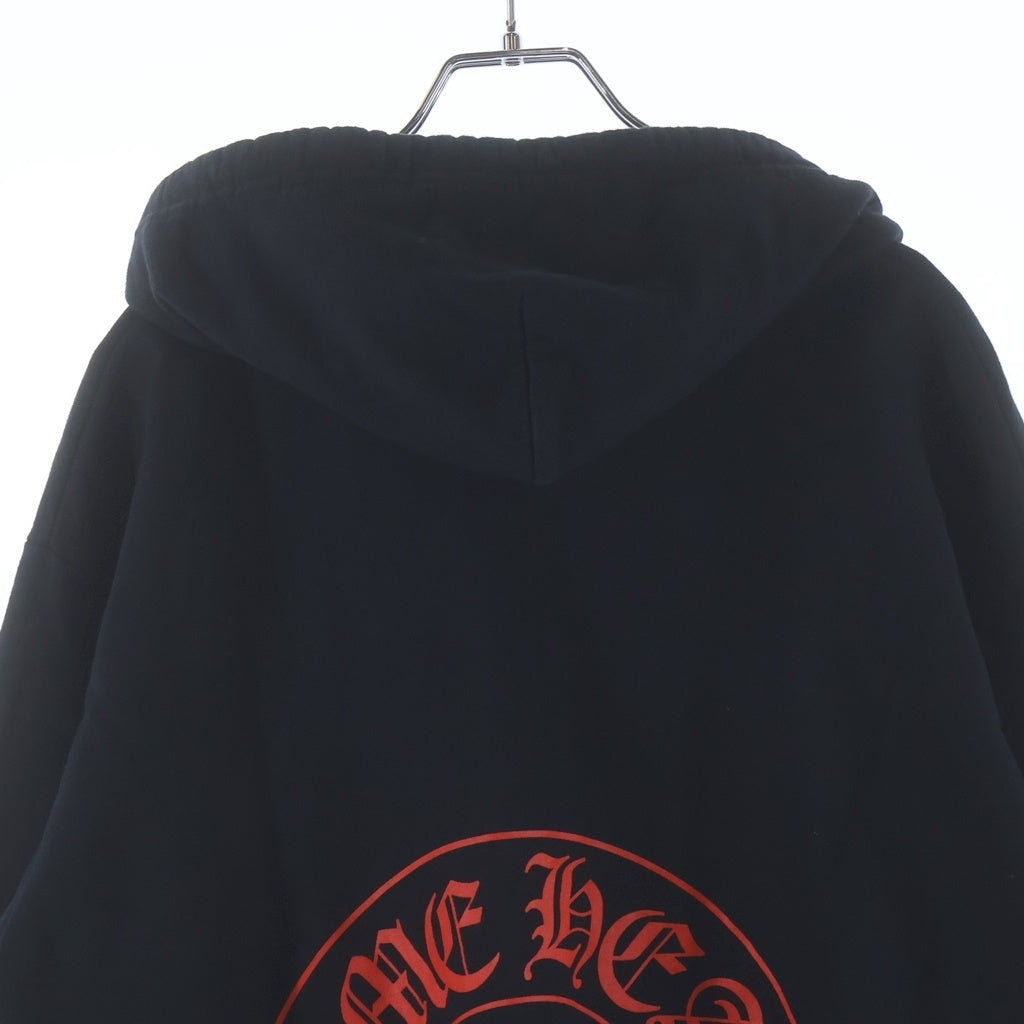 CHROME HEARTS(クロムハーツ) HORSESHOE PULLOVER HOODIE ホースシュー オンライン限定 プルオーバーフーディー パーカー ブラック/レッド