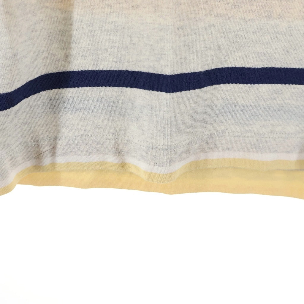 everyone(エブリワン) 25SS MULTI BORDER SHORT SLEEVE TEE マルチ ボーダー クルーネック半袖Tシャツ カットソー グレー/ネイビー/ベージュ EV25-CS43
