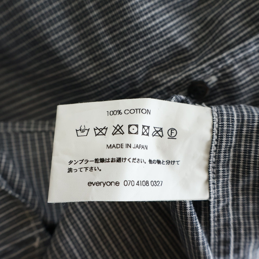 everyone(エブリワン) 25SS OVERSIZED B D CHECK SHORT SLEEVE SHIRT チェック柄 オーバーサイズ 半袖シャツ ブラック/ホワイト EV25-SH14