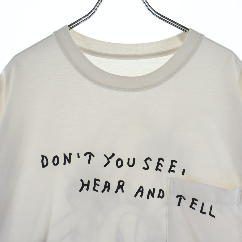 The Ennoy Professional(エンノイプロフェッショナル) 24SS ×STEFAN MARX ステファンマルクス 両面プリント クルーネック半袖Tシャツ カットソー ホワイト SS24BRENCT05AM