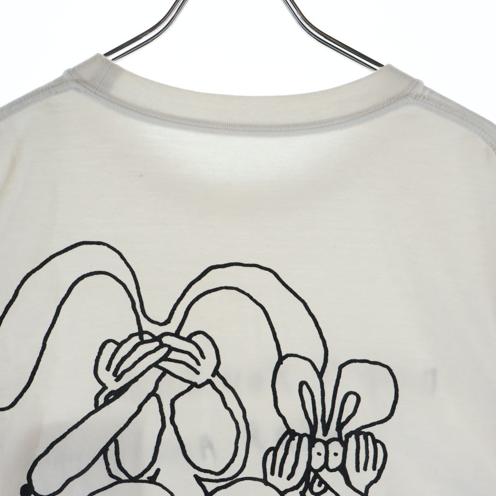 The Ennoy Professional(エンノイプロフェッショナル) 24SS ×STEFAN MARX ステファンマルクス 両面プリント クルーネック半袖Tシャツ カットソー ホワイト SS24BRENCT05AM