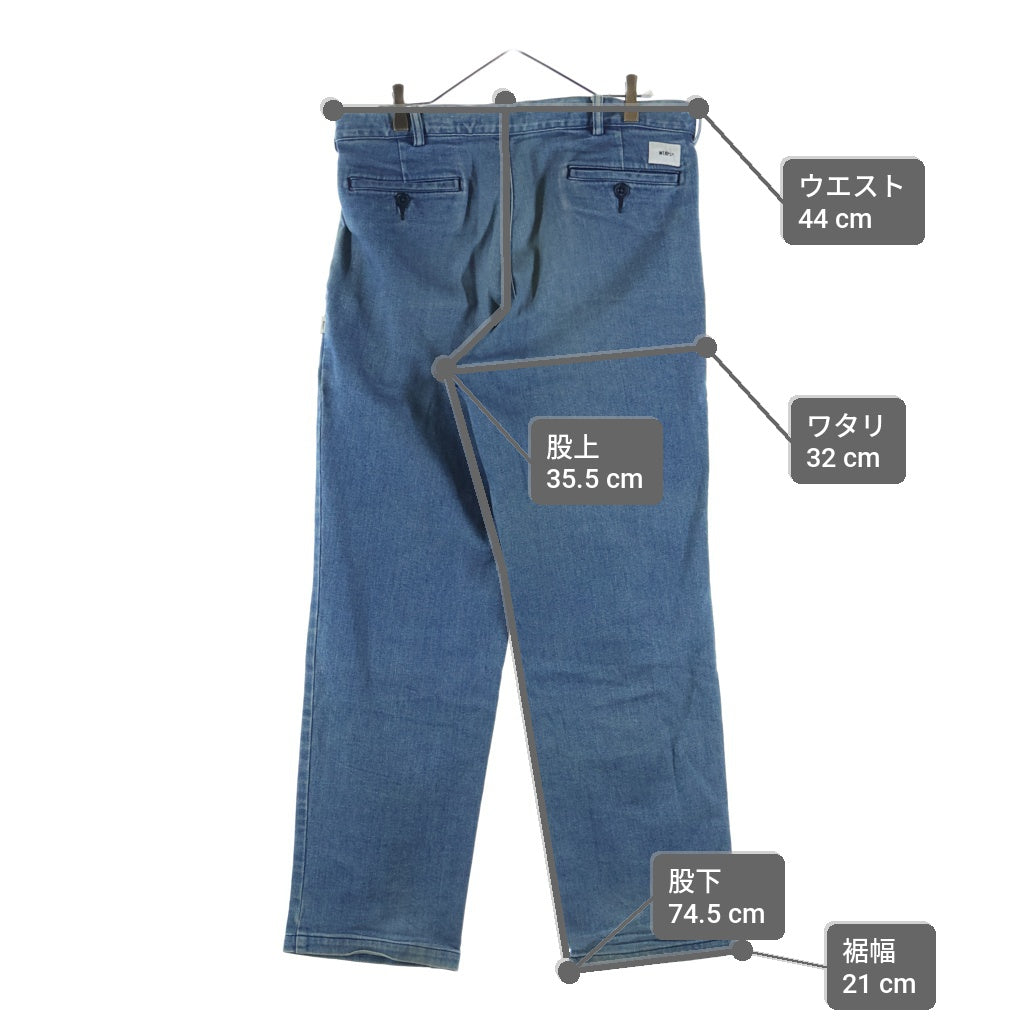 WTAPS(ダブルタップス) 22SS TUCK 02 TROUSERS COTTON DENIM 2タック コットン デニム トラウザーズパンツ インディゴ 221WVDT-PTM04