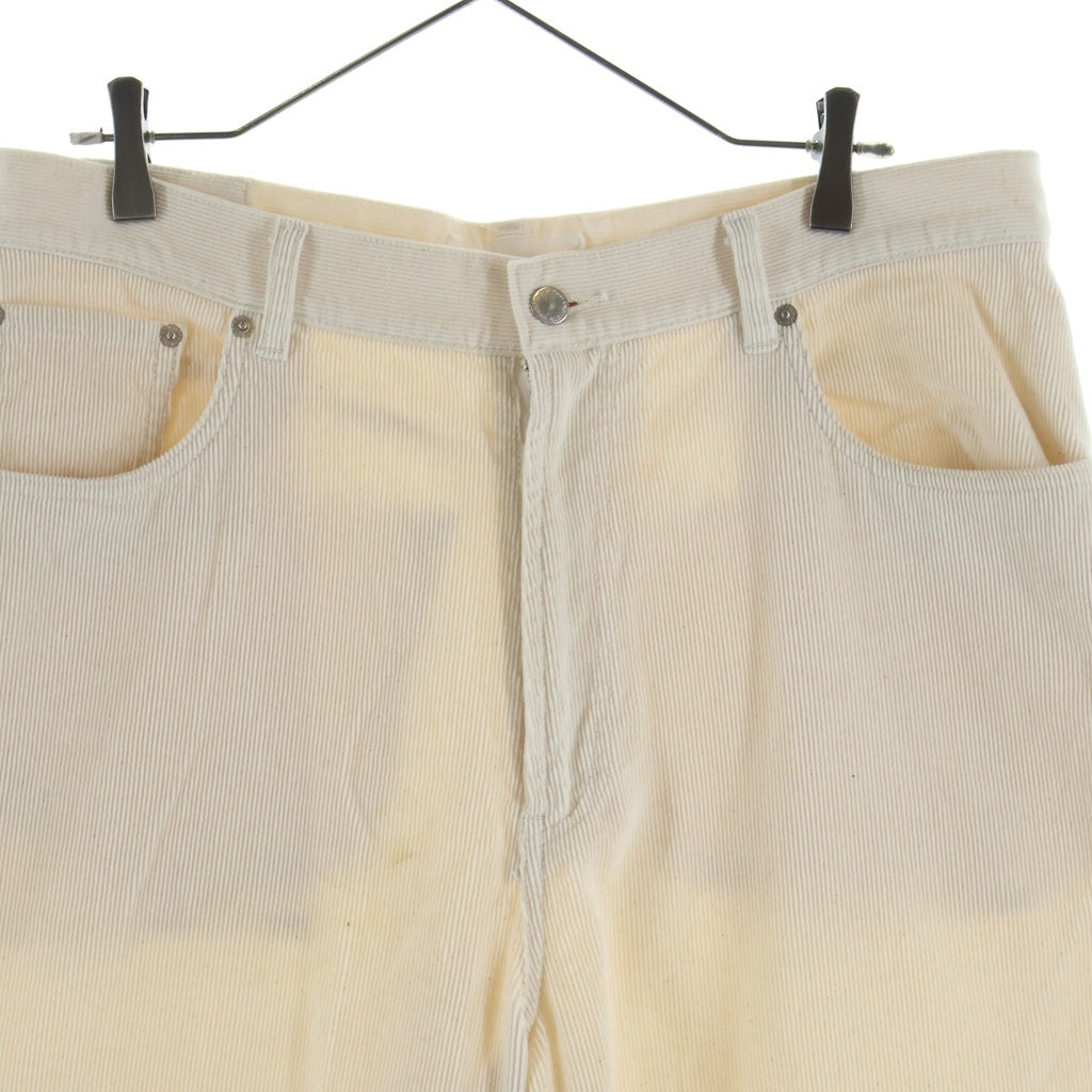 everyone(エブリワン) WIDE STRAIGHT CORDUROY TROUSERS ワイド ストレート コーデュロイパンツ ホワイト EV25-PT41