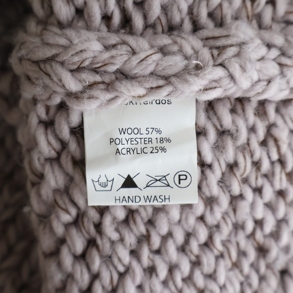 BLACK WEIRDOS(ブラックウィドー) 18AW YIN YANG KNIT 陰陽総柄 ウールニットセーター ピンク 18AW-KN01