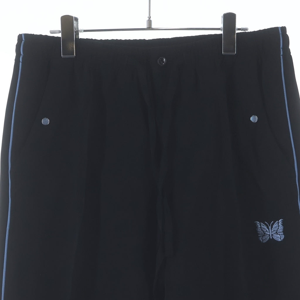 Needles(ニードルス) PIPING COWBOY PANT パイピング パピヨン刺繍 ドローストリングカウボーイパンツ ブラック/ブルー MR202