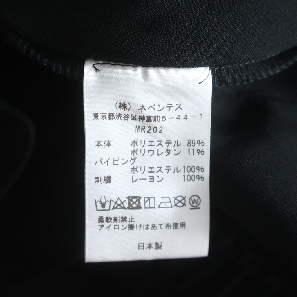 Needles(ニードルス) PIPING COWBOY PANT パイピング パピヨン刺繍 ドローストリングカウボーイパンツ ブラック/ブルー MR202