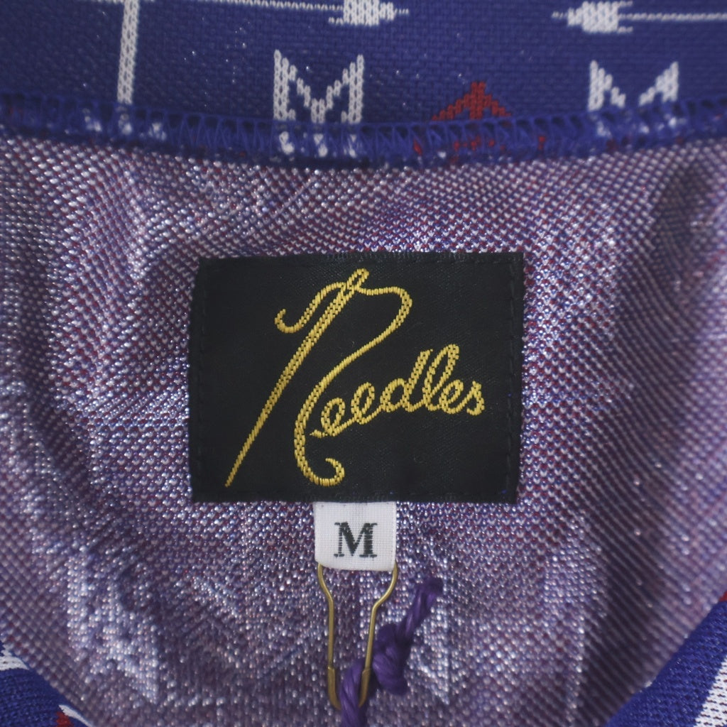 Needles(ニードルス) 23SS TRACK JAKCET アロー総柄 胸パピヨン刺繍 ジップアップトラックジャケット ブルー MR282