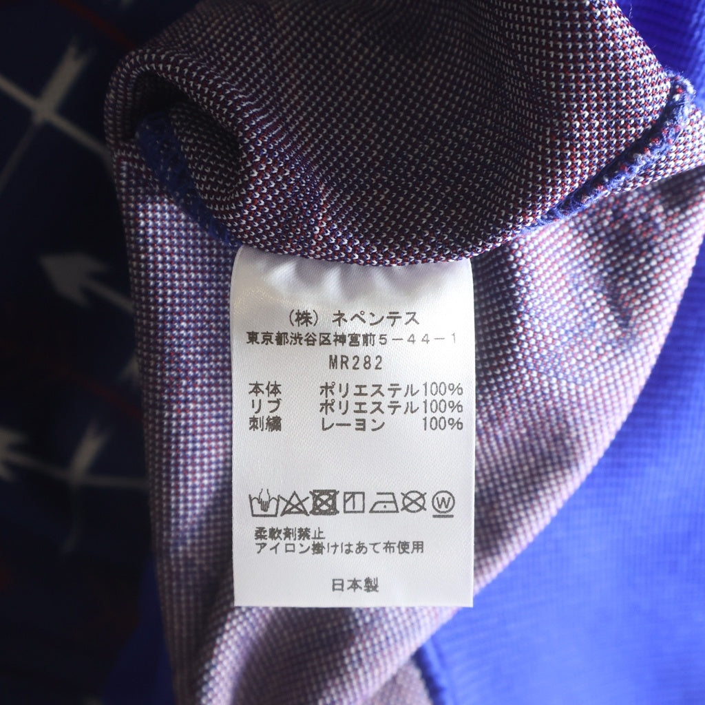 Needles(ニードルス) 23SS TRACK JAKCET アロー総柄 胸パピヨン刺繍 ジップアップトラックジャケット ブルー MR282