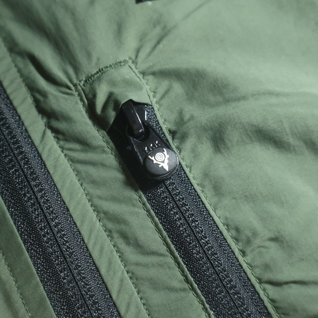 SOUTH2 WEST8(サウス2ウエスト8) PACKABLE PARKA パッカブル ハーフジッププルオーバーパーカー フーディー グリーン NS743